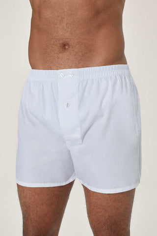Cotton Boxers - Pure White