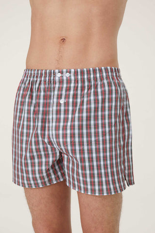 Cotton Boxers - Plaid - Red Royal Stewart