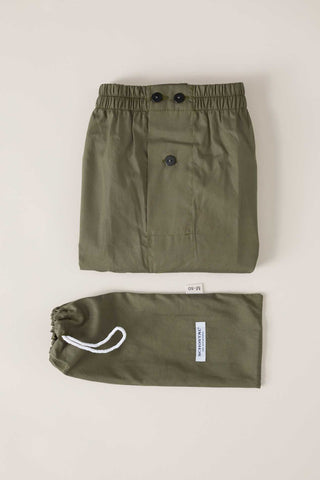 Cotton Boxers - Olive Green