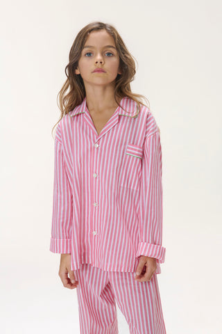 Striped Cotton Voile Pajama Set