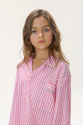 Striped Cotton Voile Pajama Set