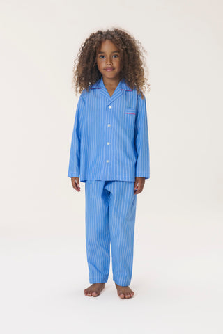 Pinstriped Cotton Pajama Set
