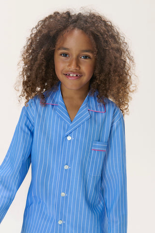Pinstriped Cotton Pajama Set