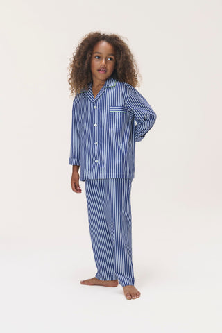 Pinstriped Cotton Pajama Set