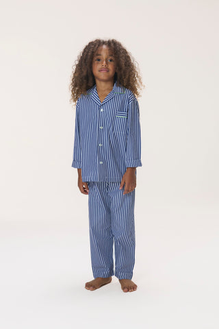 Pinstriped Cotton Pajama Set