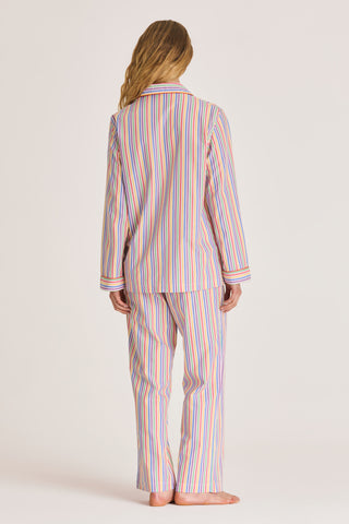 Fine Cotton Pajama Set - Striped - Multicolor