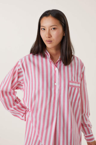 Ultra-Light Cotton Nightshirt - Striped - Rose