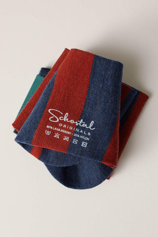 Striped Merino Wool Socks - Over-the-Calf