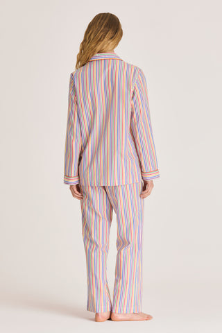 Fine Cotton Pajama Set - Striped - Multicolor