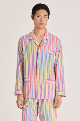 Fine Cotton Pajama Set - Striped - Multicolor