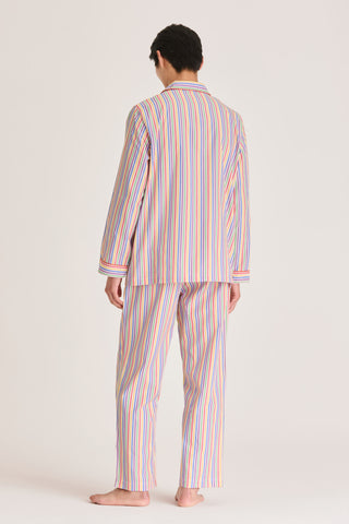 Fine Cotton Pajama Set - Striped - Multicolor