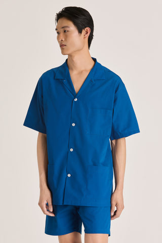 Cotton Short Pajama Set - Cobalt Blue