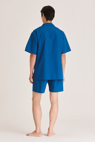 Cotton Short Pajama Set - Cobalt Blue
