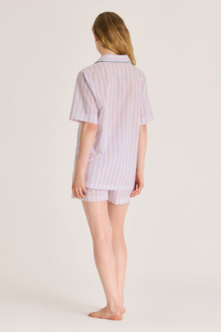 Ultra-Light Cotton Short Pajama Set - Striped - Multicolor