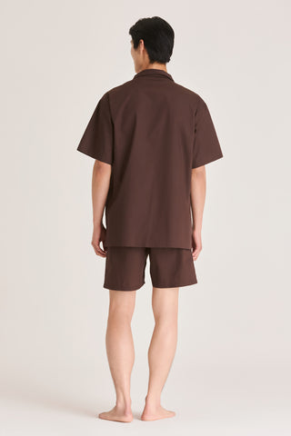 Cotton Short Pajama Set - Chocolate Brown