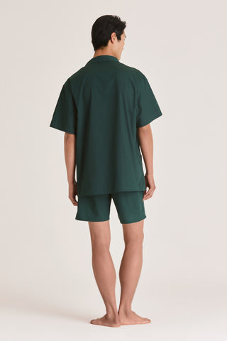 Cotton Short Pajama Set - Dark Green
