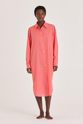 Ultra-Light Cotton Nightshirt - Coral Peach