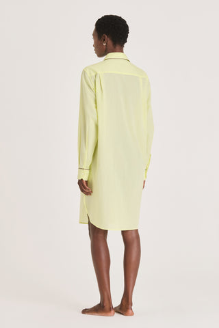 Ultra-Light Cotton Button Down Nightshirt - Limoncello