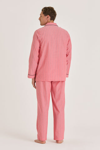 Ultra-Light Cotton Pajama Set - Pinstriped - Watermelon