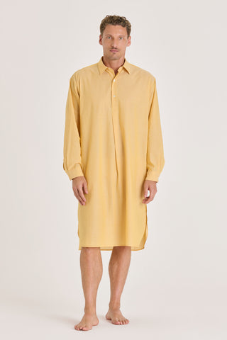 Ultra-Light Cotton Classic Collar Nightshirt - Honey