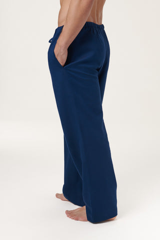 Premium Cotton Flannel Lounge Pants - Navy Blue