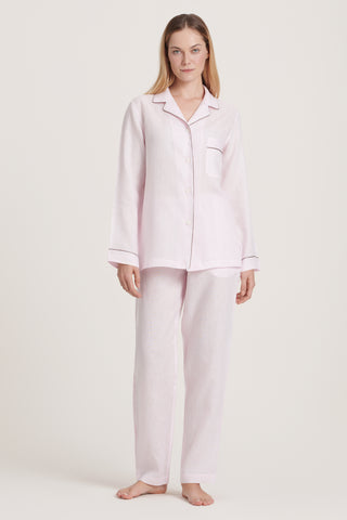 Pure Linen Pajama Set - Pink Salt