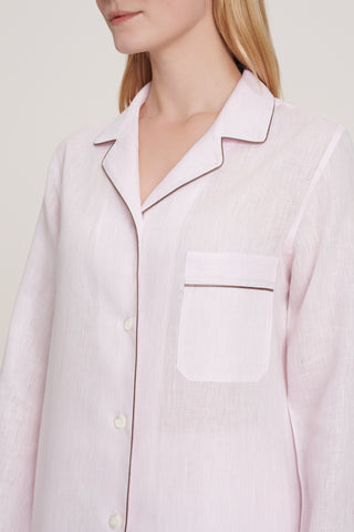 Pure Linen Pajama Set - Pink Salt