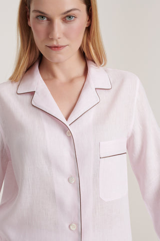 Pure Linen Pajama Set - Pink Salt
