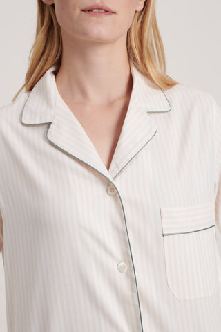 Soft Cotton Pajama Set - Striped - Rose