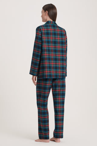 Premium Cotton Flannel Pajama Set - Classic Tartan
