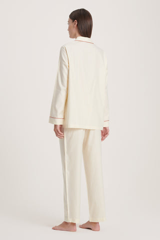 Soft Cotton Pajama Set - Striped - Limoncello Yellow