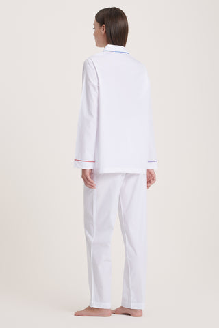 Rainbow Cotton Pajama Set - Pure White