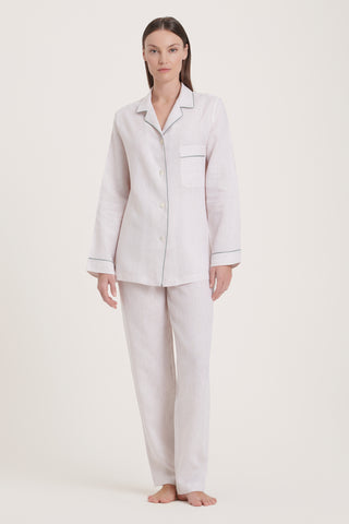 Pure Linen Pajama Set - Ivory