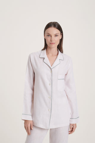 Pure Linen Pajama Set - Ivory