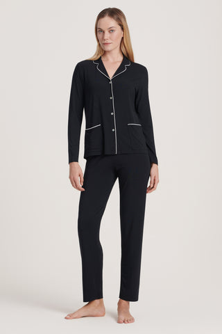 Micro-Modal Pajama Set - Jet Black