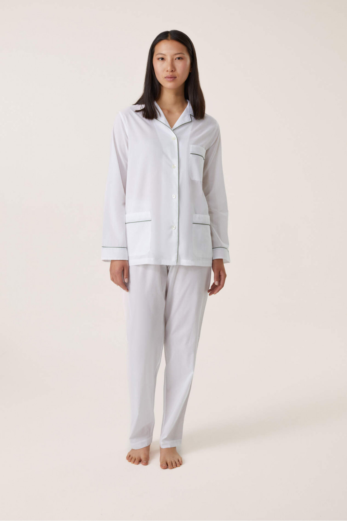 Plain Cotton Voile Pajama Set